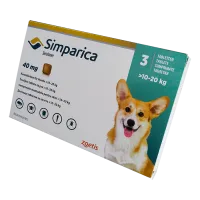 Фото Симпарика для собак 40мг 10-20кг ГЕРМАНИЯ! табл. для перорал. пр. N3